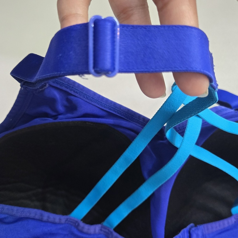 LIVI Women Bra 44D Blue T Shirt Wireless Strap Adjustable Racerback - Picture 11 of 11